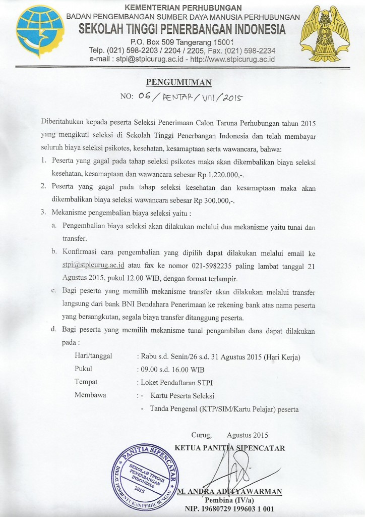 Pengumuman Pengembalian Biaya Seleksi0007